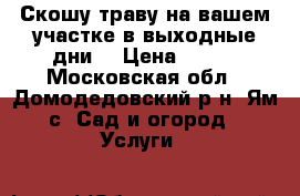 Скошу траву на вашем участке(в выходные дни) › Цена ­ 400 - Московская обл., Домодедовский р-н, Ям с. Сад и огород » Услуги   